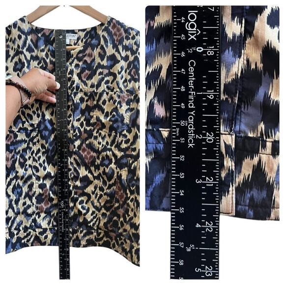 Pendleton Silk Ikat Print Bracelet Sleeve Button Lightweight Jacket Petite Large - Picture 9 of 13